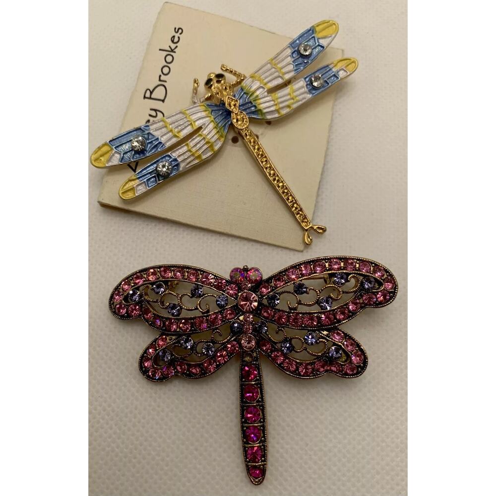 COPY - Vintage Dragonfly Brooch Lot Of Two - Tiny Flaw